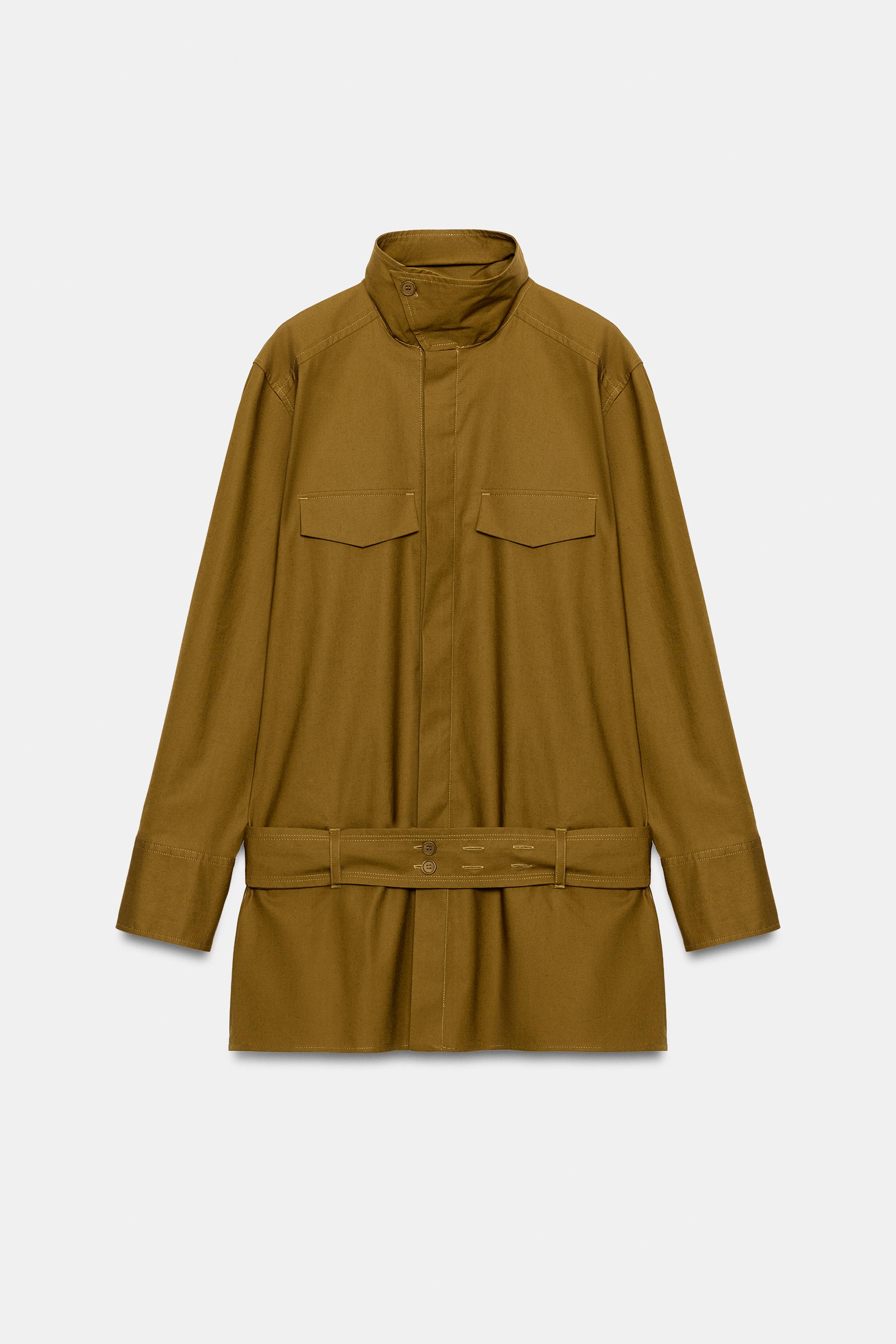 Женские платья Zara HIGH-NECK BELTED MINI DRESS — фото 8