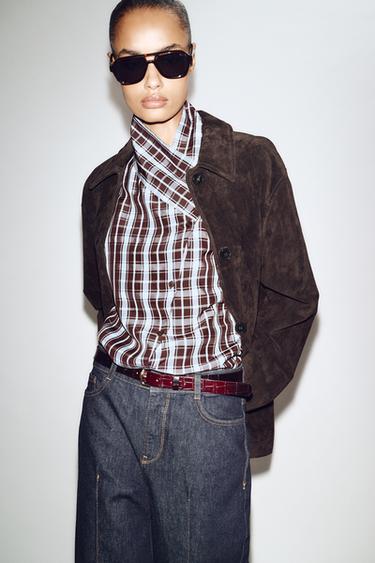 Z1975 WIDE-LEG BELTED JEANS - Blue by Zara - Image 2