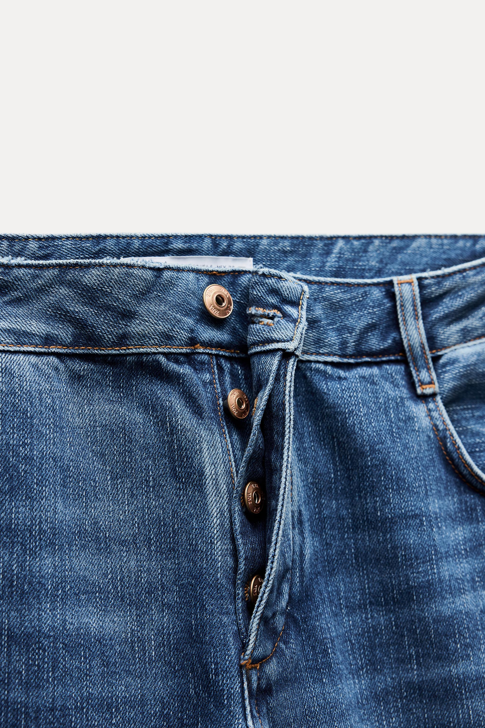 MID-RISE Z1975 WIDE LEG LOOSE SELVEDGE JEANS - Mid-blue