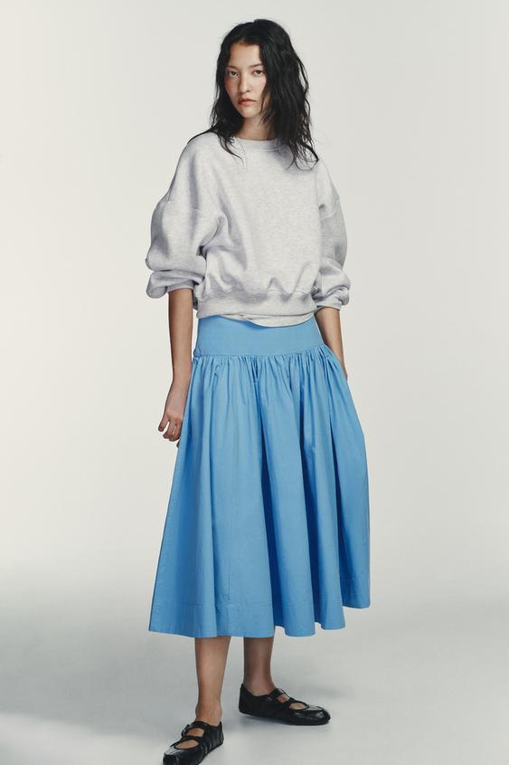 VOLUME MIDI SKIRT