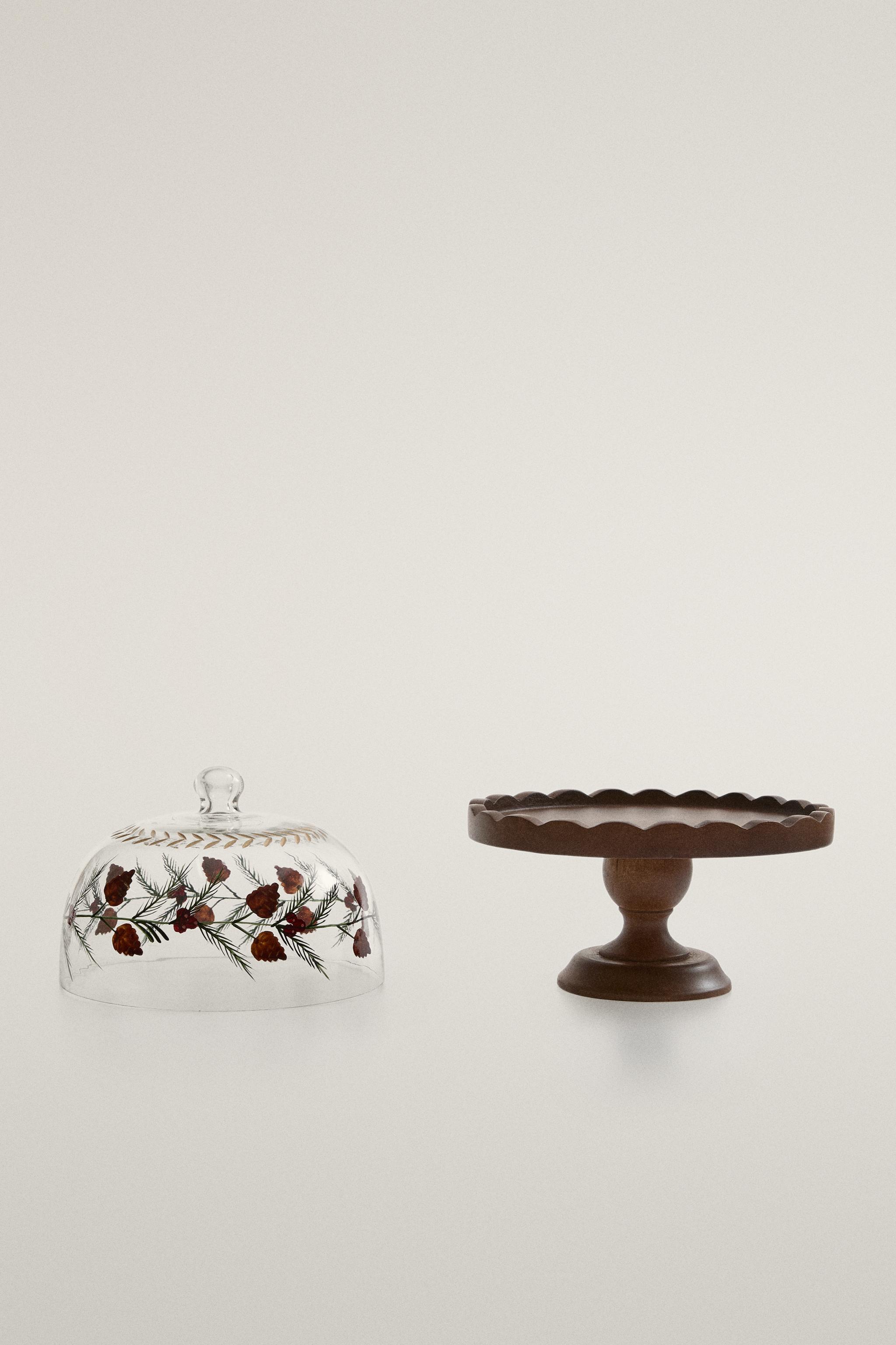 PRÉSENTOIR À TARTES EN BOIS DE NOËL