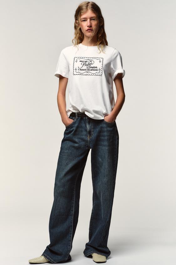 ORGANZA TEXT T-SHIRT