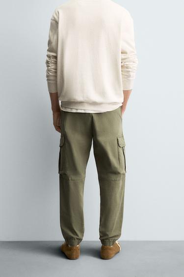 SLIM FIT CARGO TROUSERS - Khaki by Zara - Image 2