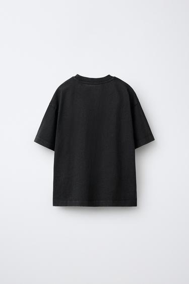 T-SHIRT EFFET DÉLAVÉ JENNIE RUBY® - Gris anthracite de Zara - Image 1