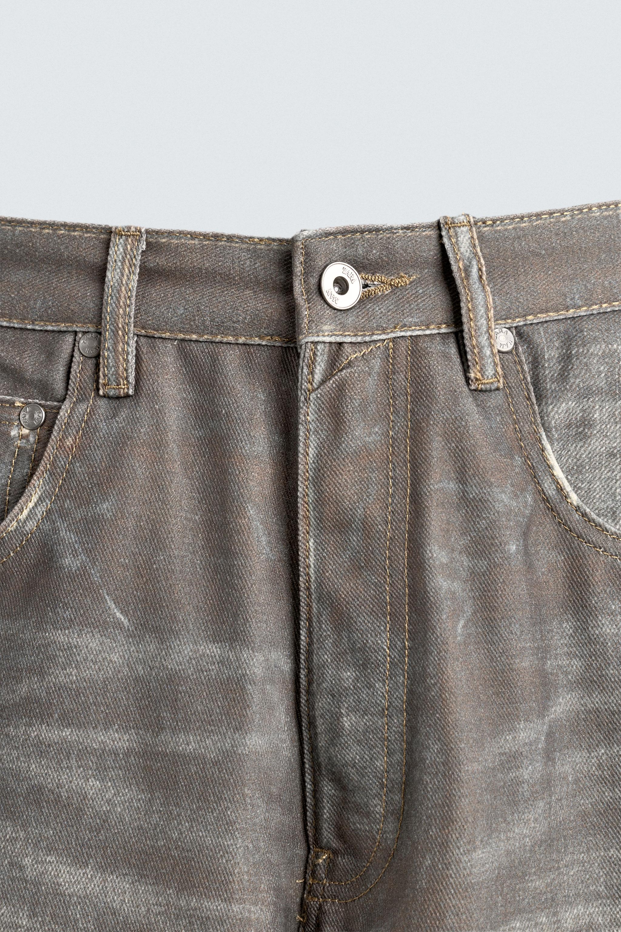 プリント バギーフィットデニムパンツ - ブルー | ZARA Japan / 日本