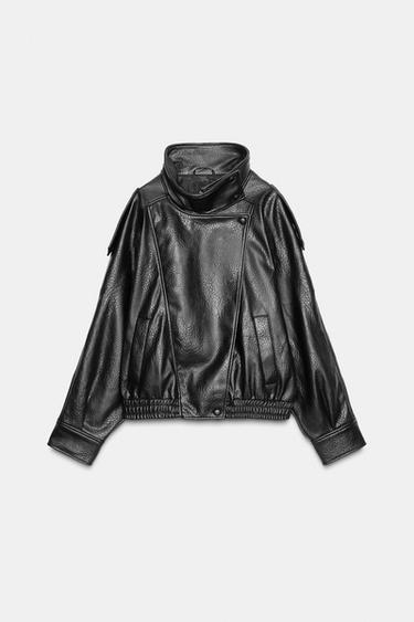 JACKE IN LEDEROPTIK - Schwarz von Zara - Bild 0