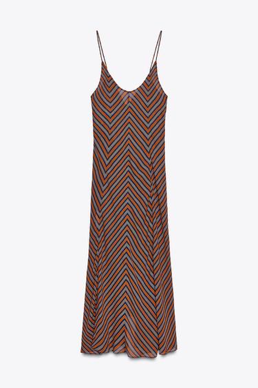 ZW COLLECTION STRIPED CAMISOLE DRESS - Multicoloured by Zara - Image 7