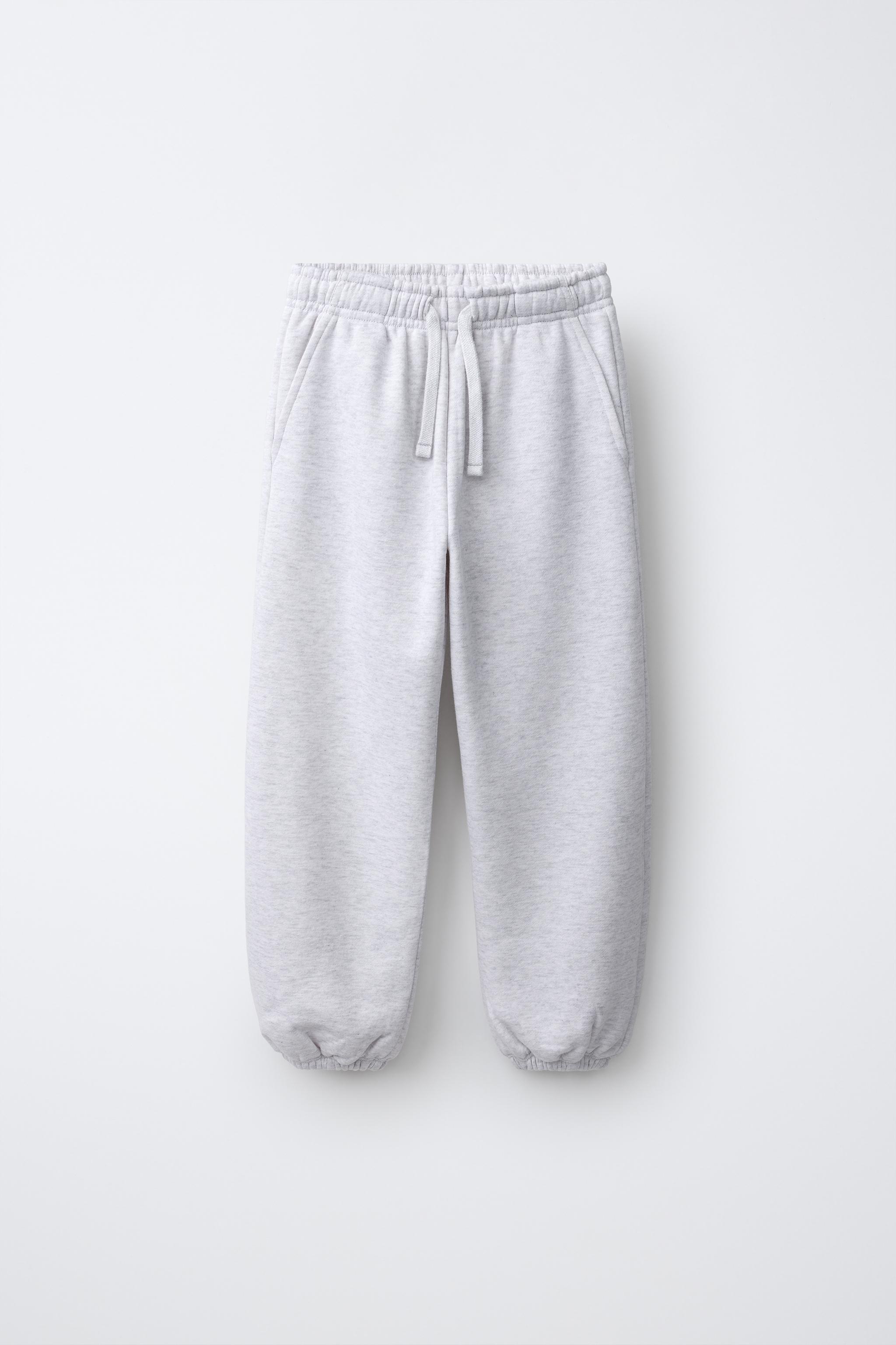 PLUSH JOGGING PANTS — Gray marl