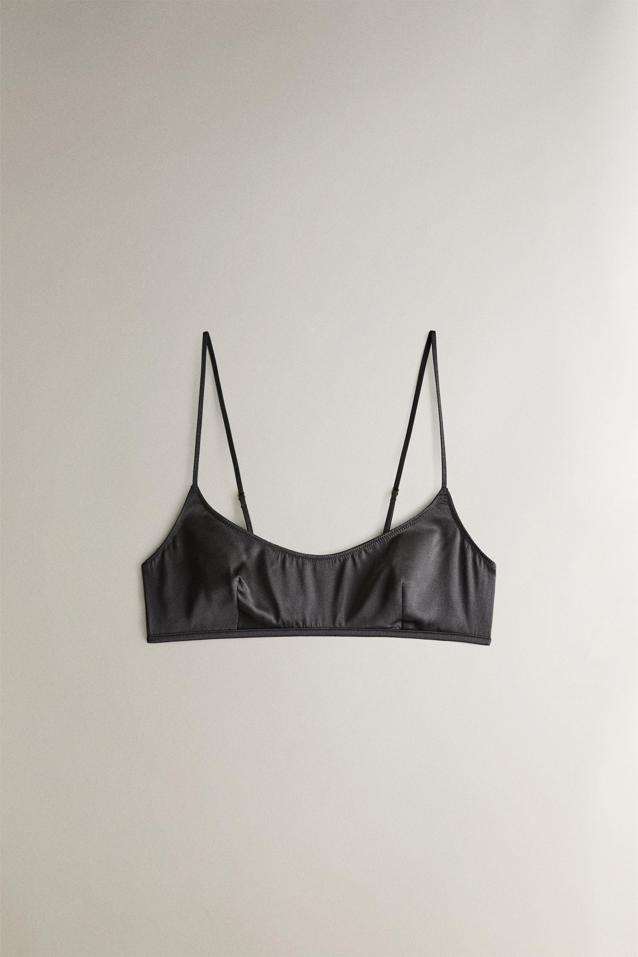 MULBERRY SILK BRA — Grey