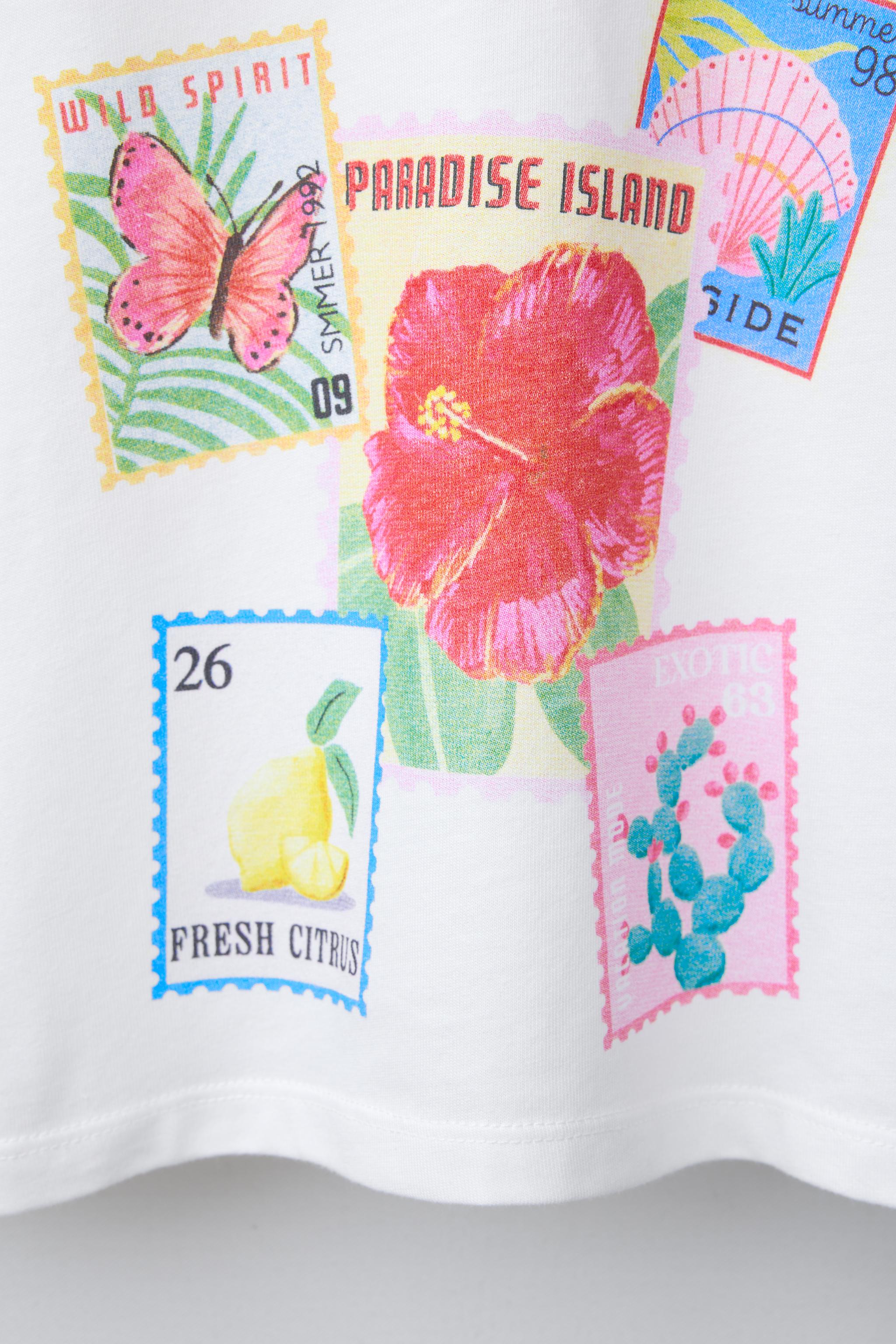 RIBBON PRINT T-SHIRT - White | ZARA United States