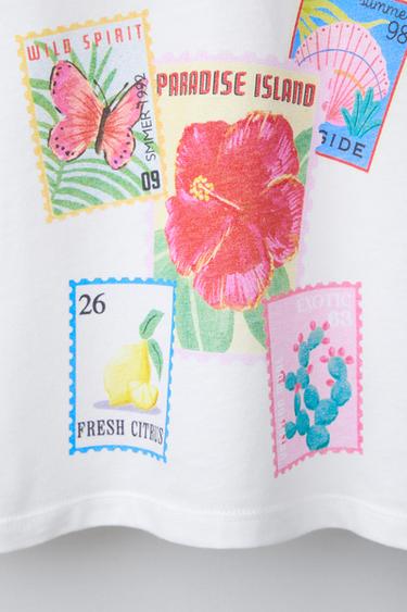 T-SHIRT IMPRIMÉ LACETS - Blanc de Zara - Image 2