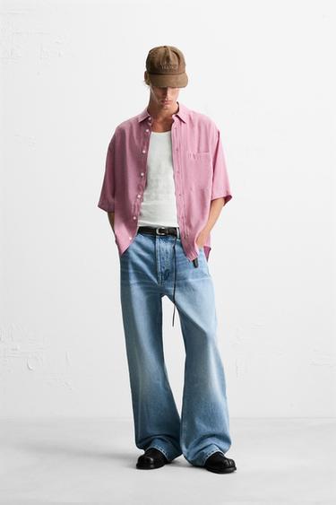 CAMISA FLUIDA RELAXED FIT - Rosa de Zara - Imagen 0