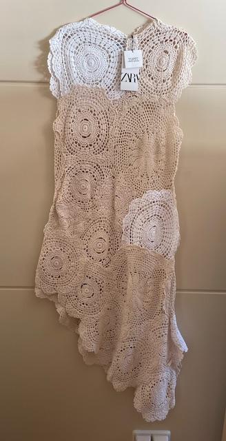 zara crochet knit dress limited edition MIDI - SECOND HAND maxi wedding dress