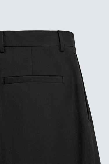 PANTALON REGULAR FIT EN LAINE SANS REPASSAGE - Noir de Zara - Image 8