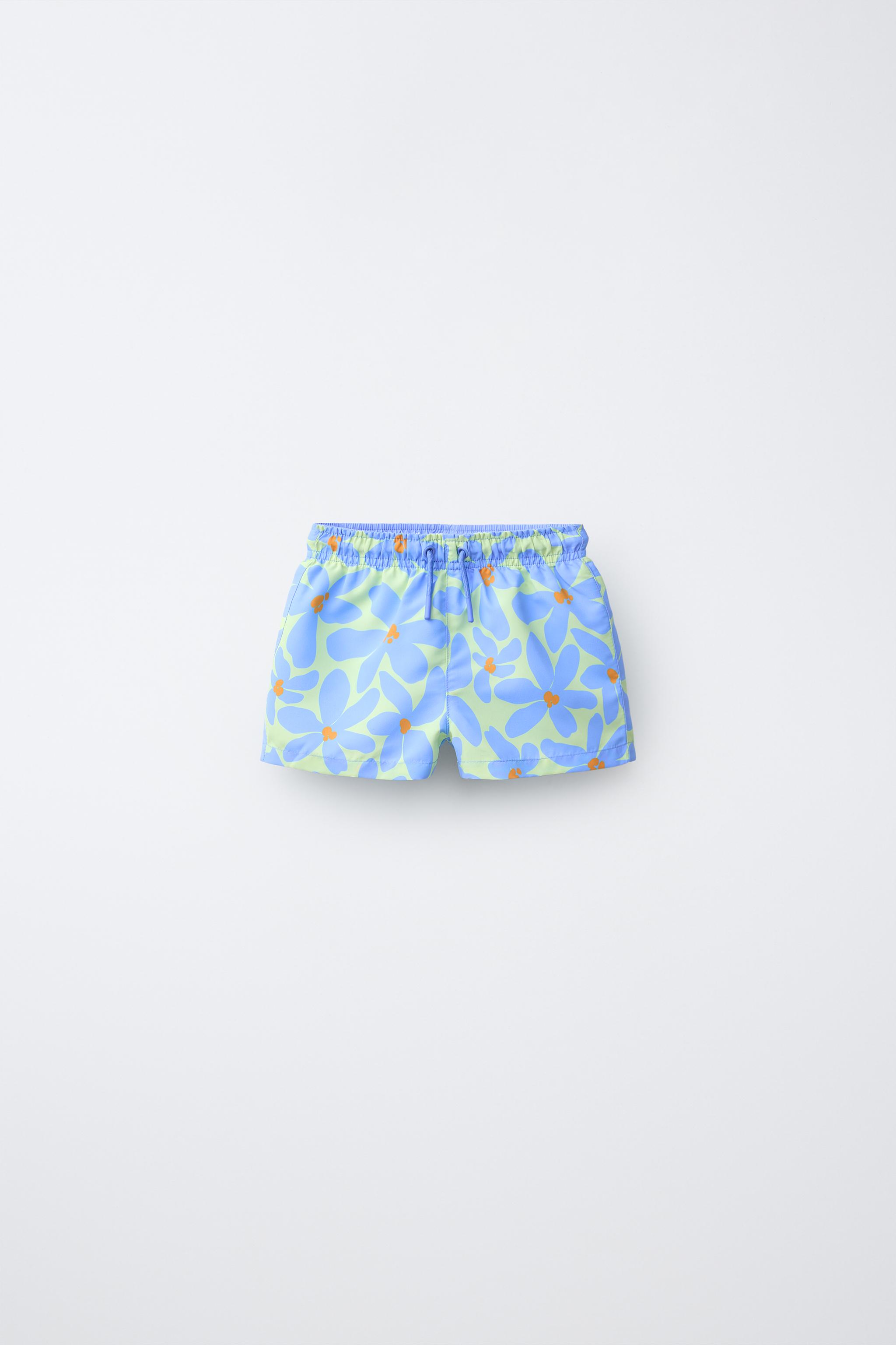 AGES 2-6 / FLORAL PRINT SWIM SHORTS