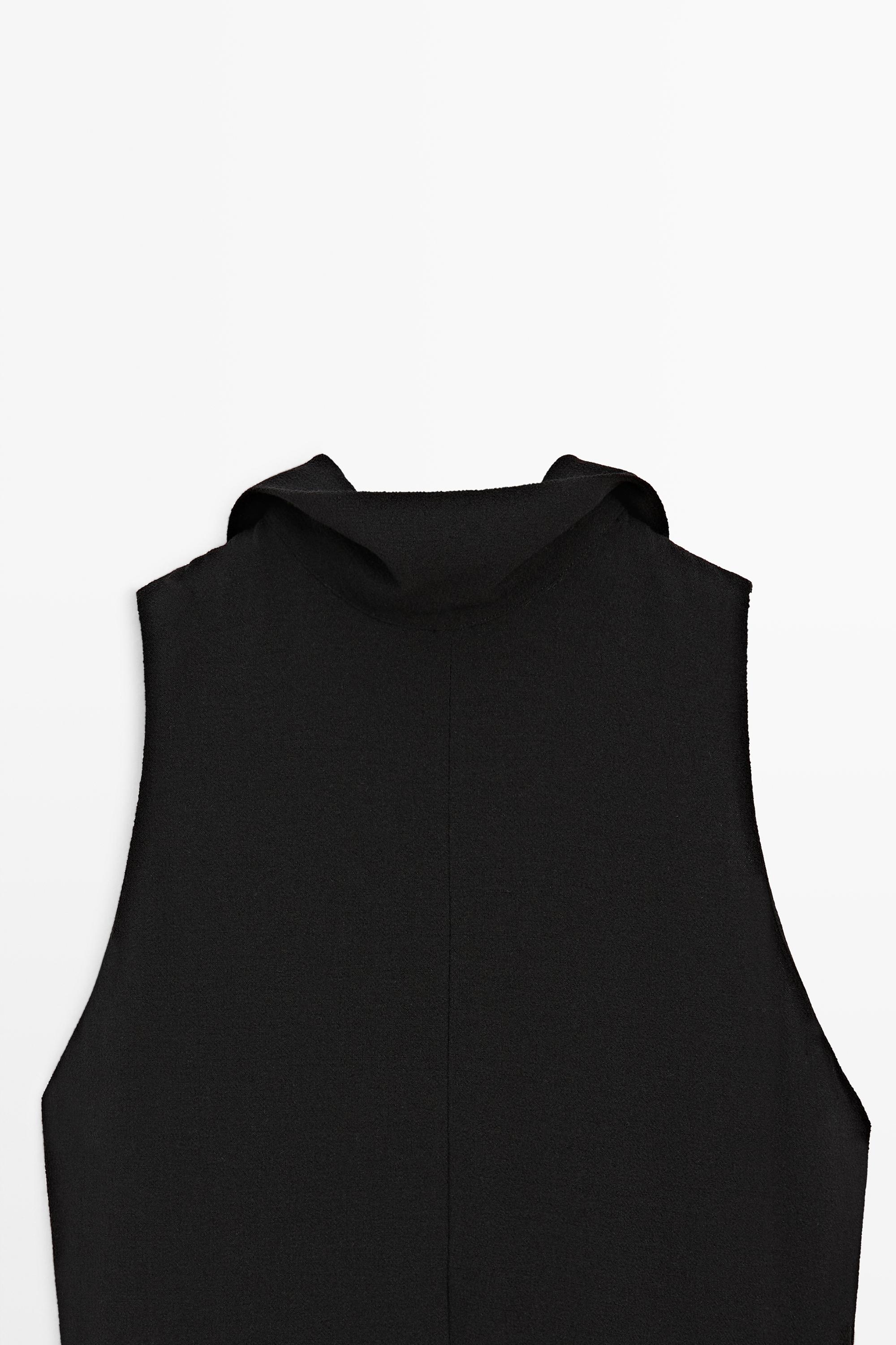 Robe midi à encolure américaine avec détail de nœud