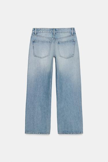 JEAN TRF LARGE ET COURT TAILLE BASSE - Bleu clair de Zara - Image 6