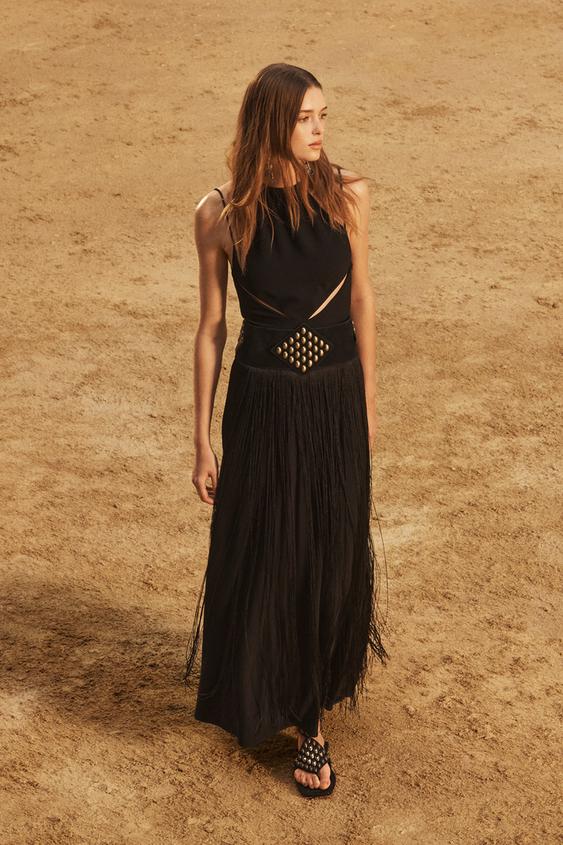 LIMITED EDITION カットアウトディテール入りロング丈ワンピース  