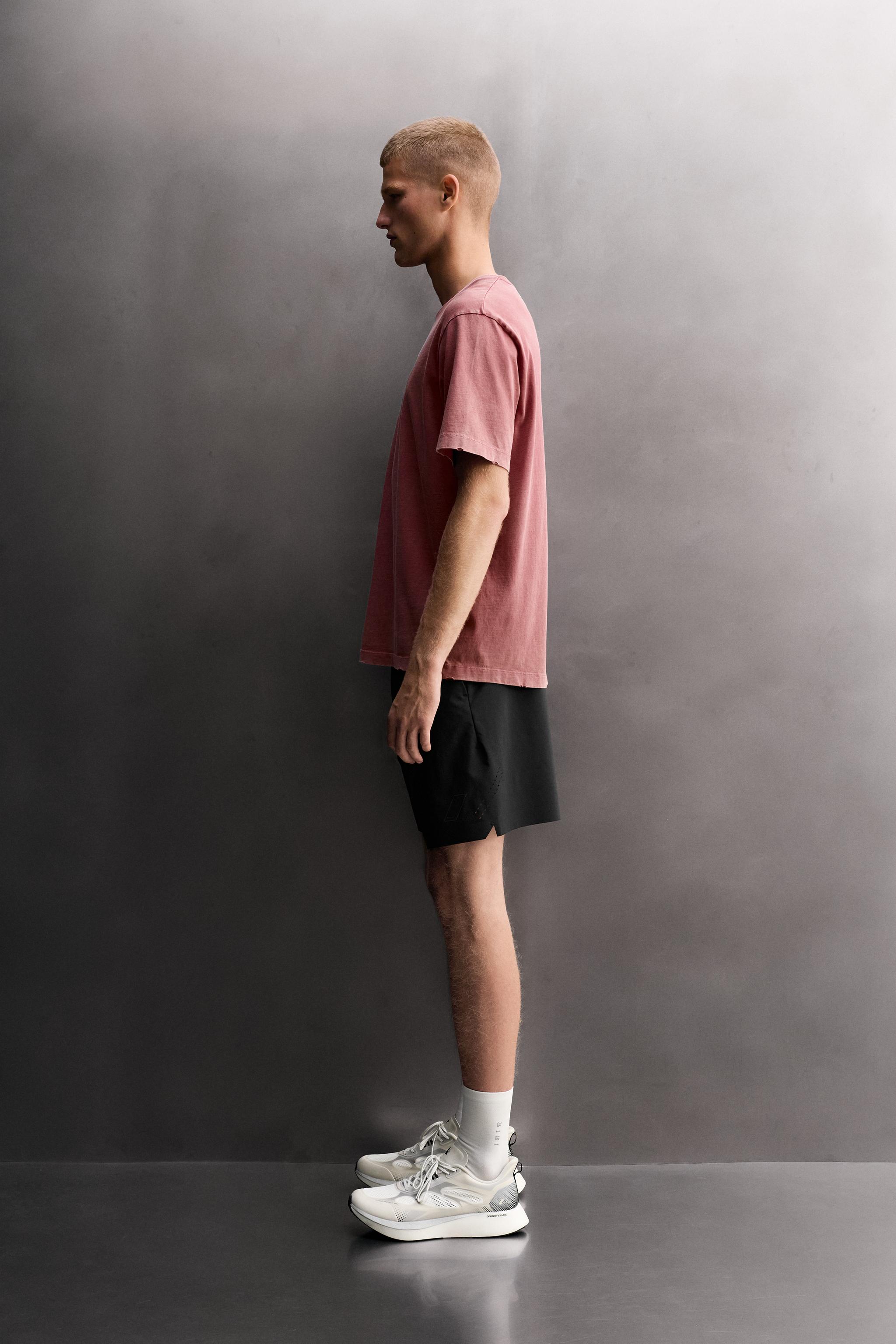 Мужские футболки Zara COTTON RUNNING T-SHIRT — фото 4
