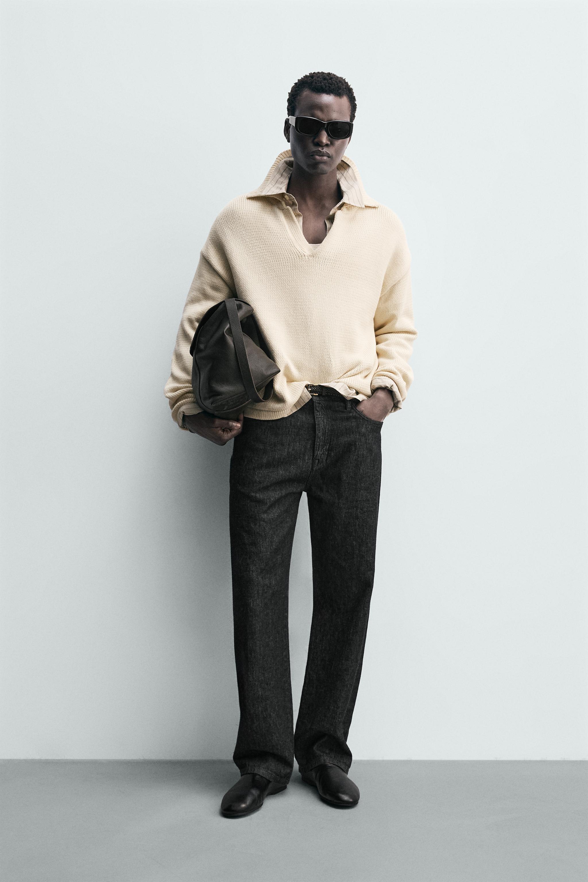 COTTON BLEND KNIT POLO SHIRT