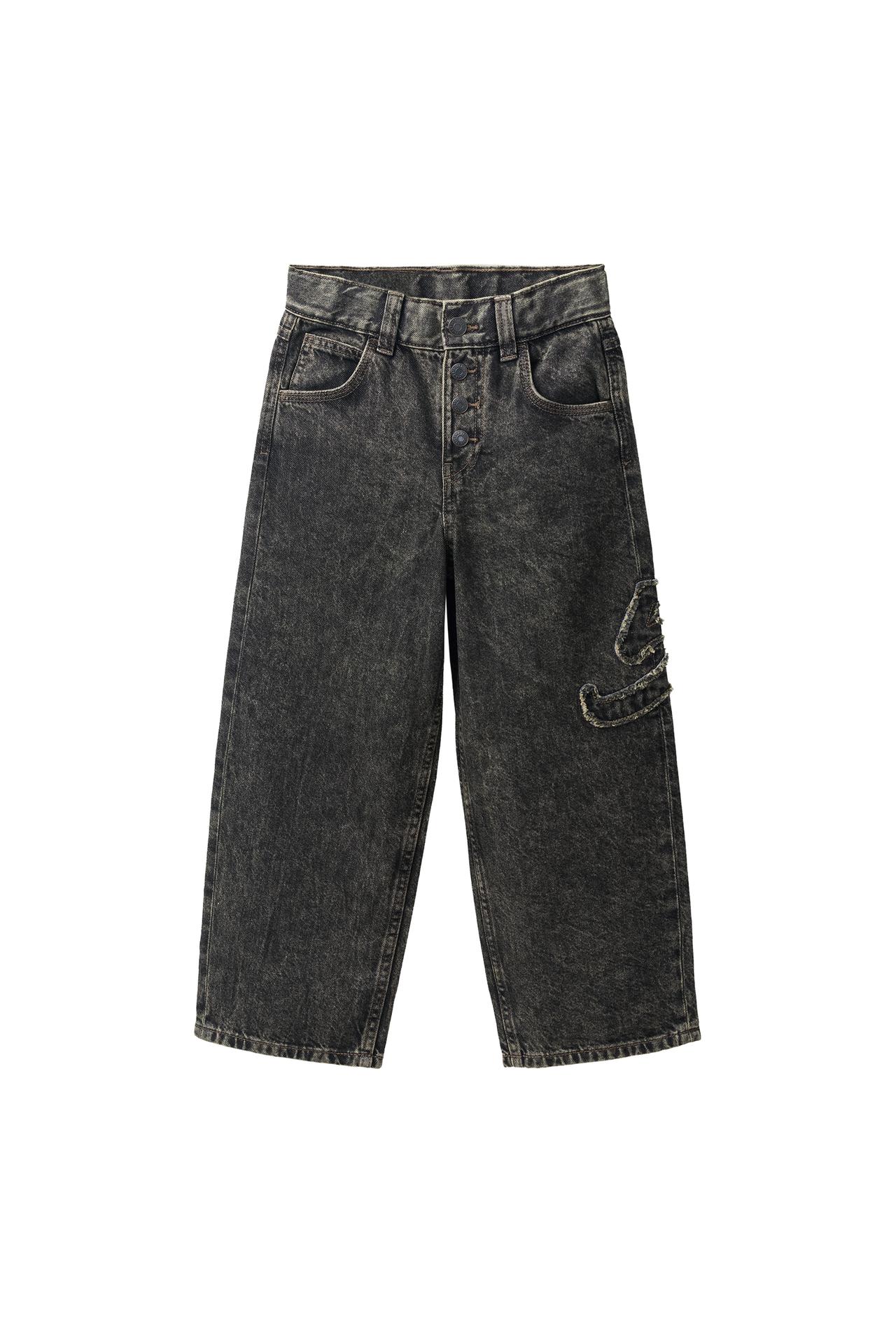 WIDE-LEG BUTTONED JEANS