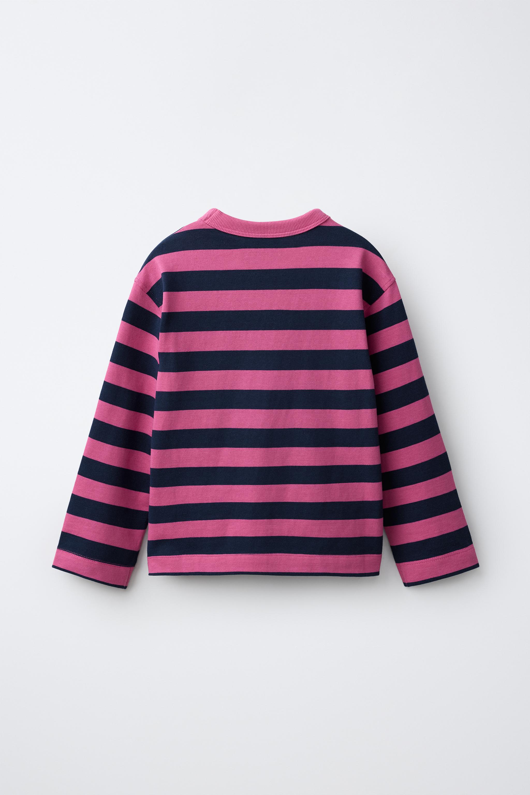 HEAVYWEIGHT STRIPED PRINT T-SHIRT
