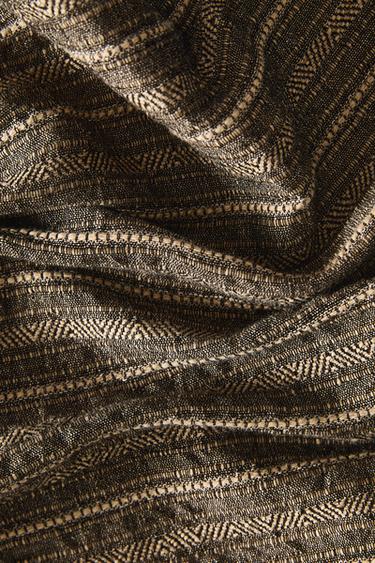 COTTON AND LINEN BLANKET - Anthracite grey by Zara