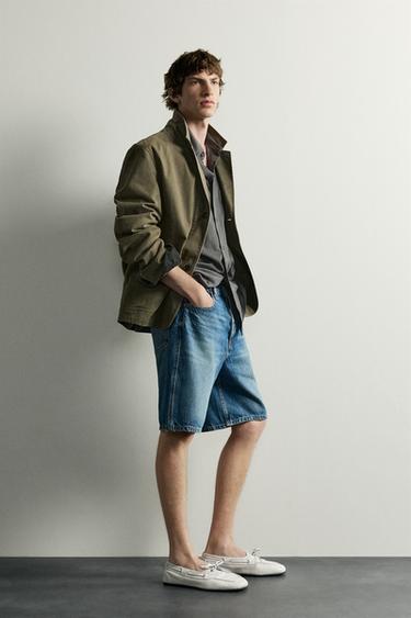 BERMUDA EN JEAN STRAIGHT FIT - Bleu de Zara - Image 3