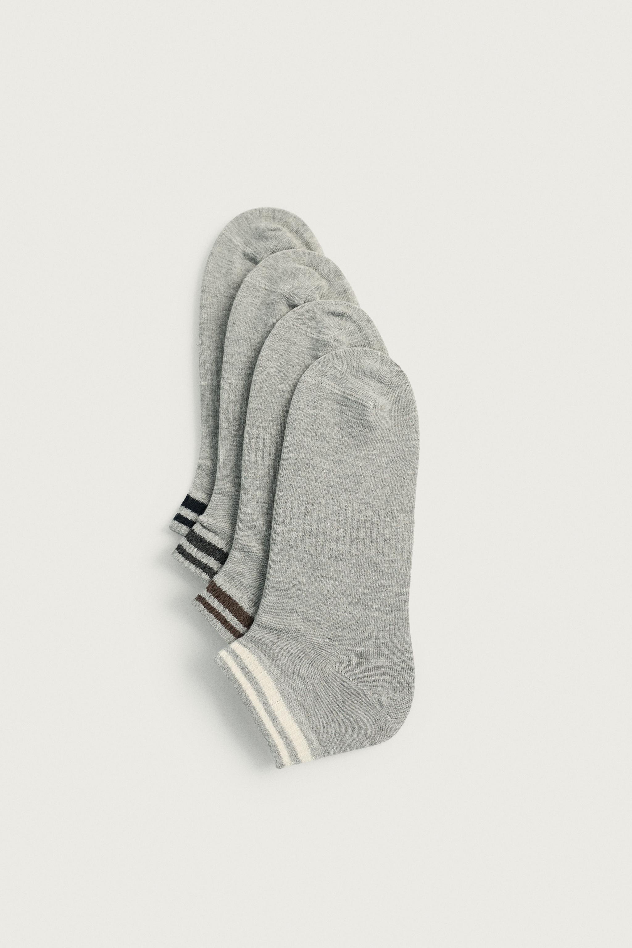 4-PACK OF STRIPED SHORT SOCKS