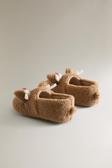 CHAUSSONS ENFANT RENNE - Marron de Zara - Image 3