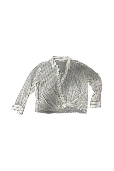 STRIPED SHIRT WITH KNOT