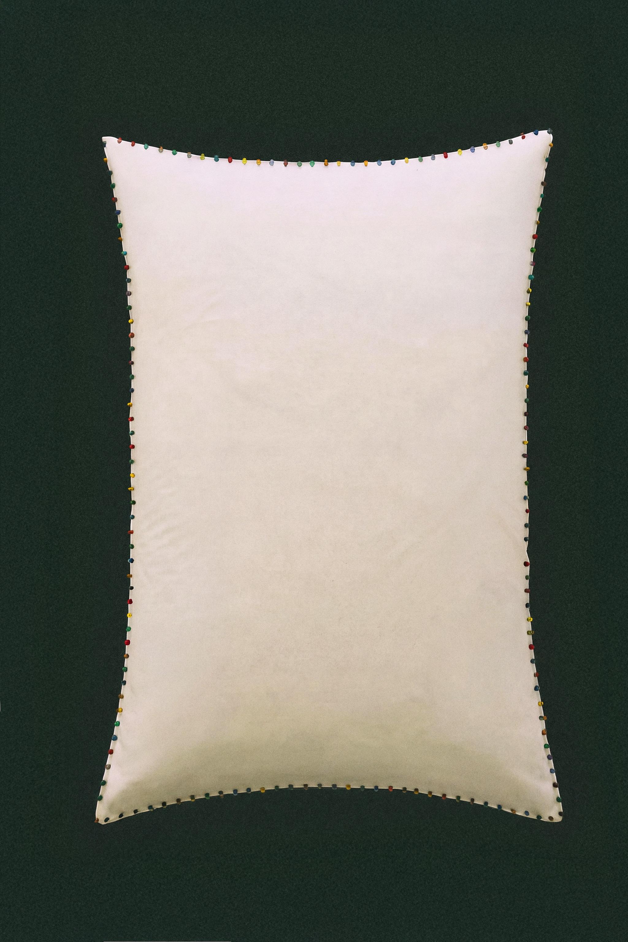 COTTON PERCALE POMPOM PILLOWCASE (300 THREAD COUNT)