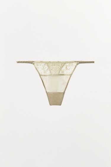TANGA SEDA 100% AMB PUNTA - Cru de Zara