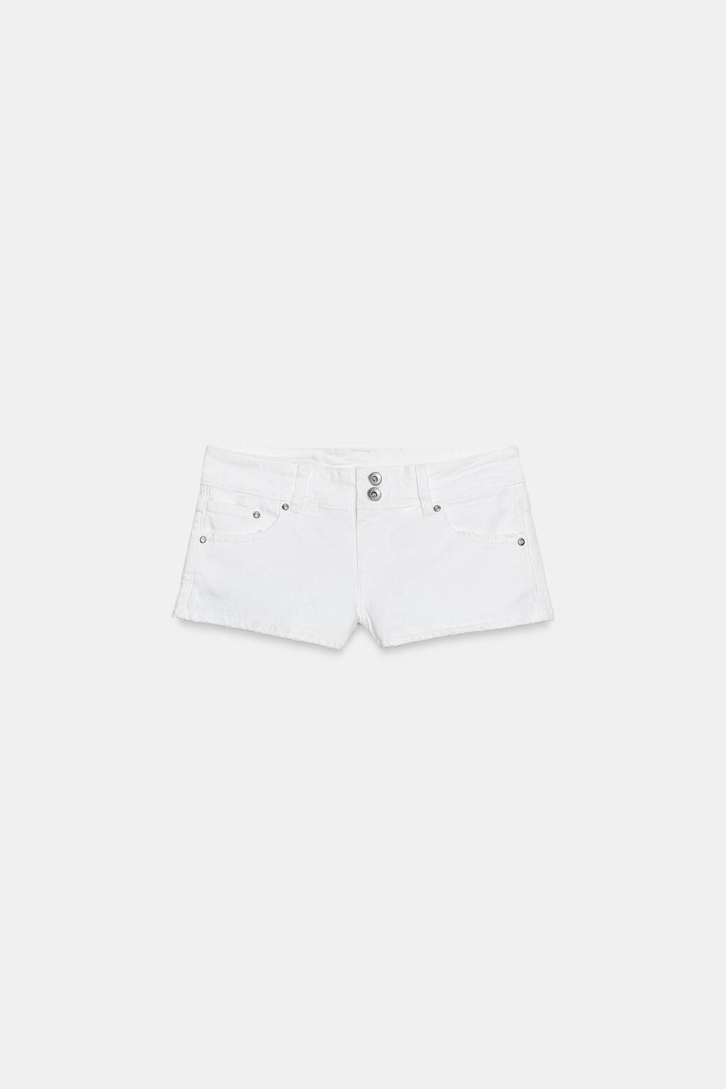 TRF LOW-RISE MINI DENIM SHORTS