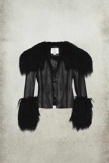 LEATHER FITTED JACKET LUDOVIC DE SAINT SERNIN x ZARA - Black by Zara