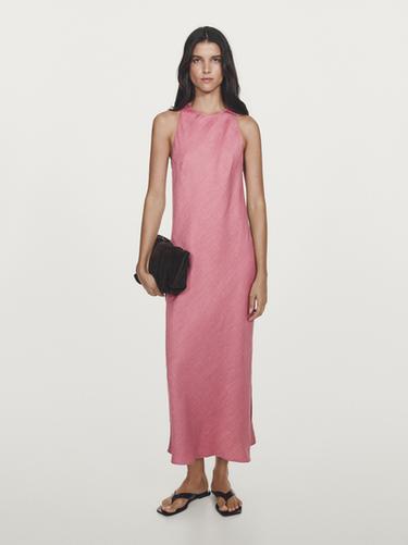 Zara Long halter dress - Pink / Mauve