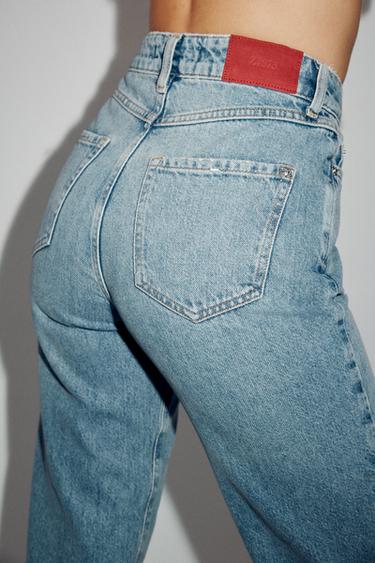 JEANS Z1975 MOM FIT TIRO ALTO - Azul medio de Zara