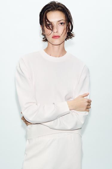 FADED-EFFECT SWEATSHIRT - Pastel pink by Zara