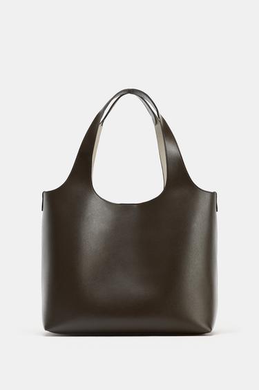 SAC SHOPPER - Chocolat de Zara