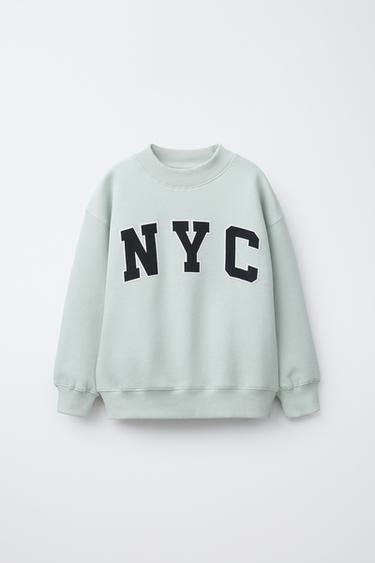 SLOGAN PRINT SWEATSHIRT - Light green by Zara