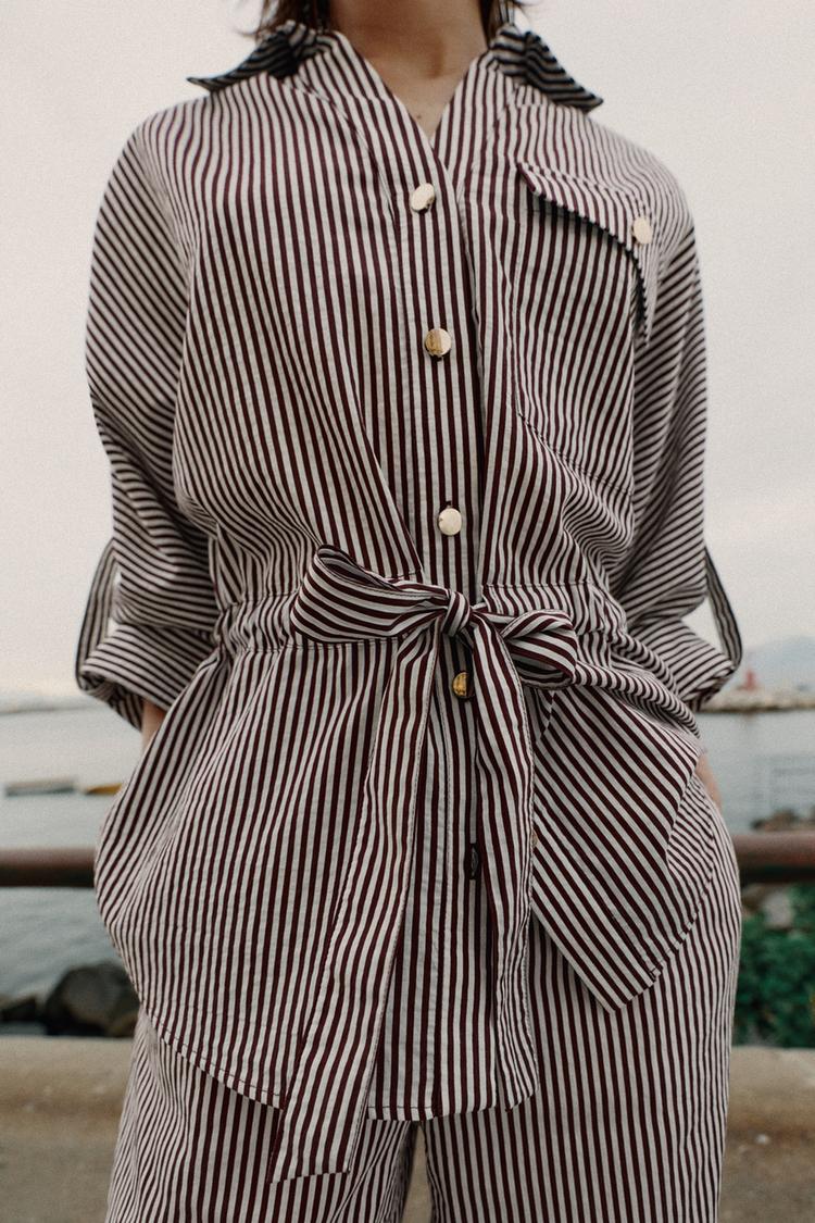 Camisa safari a rayas 2