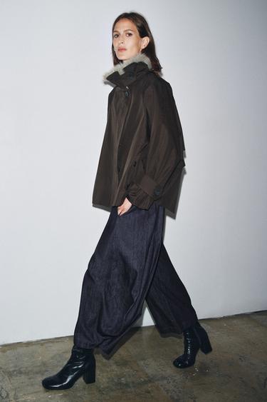 WATER-REPELLENT PARKA ZW COLLECTION - Chocolate by Zara - Image 0