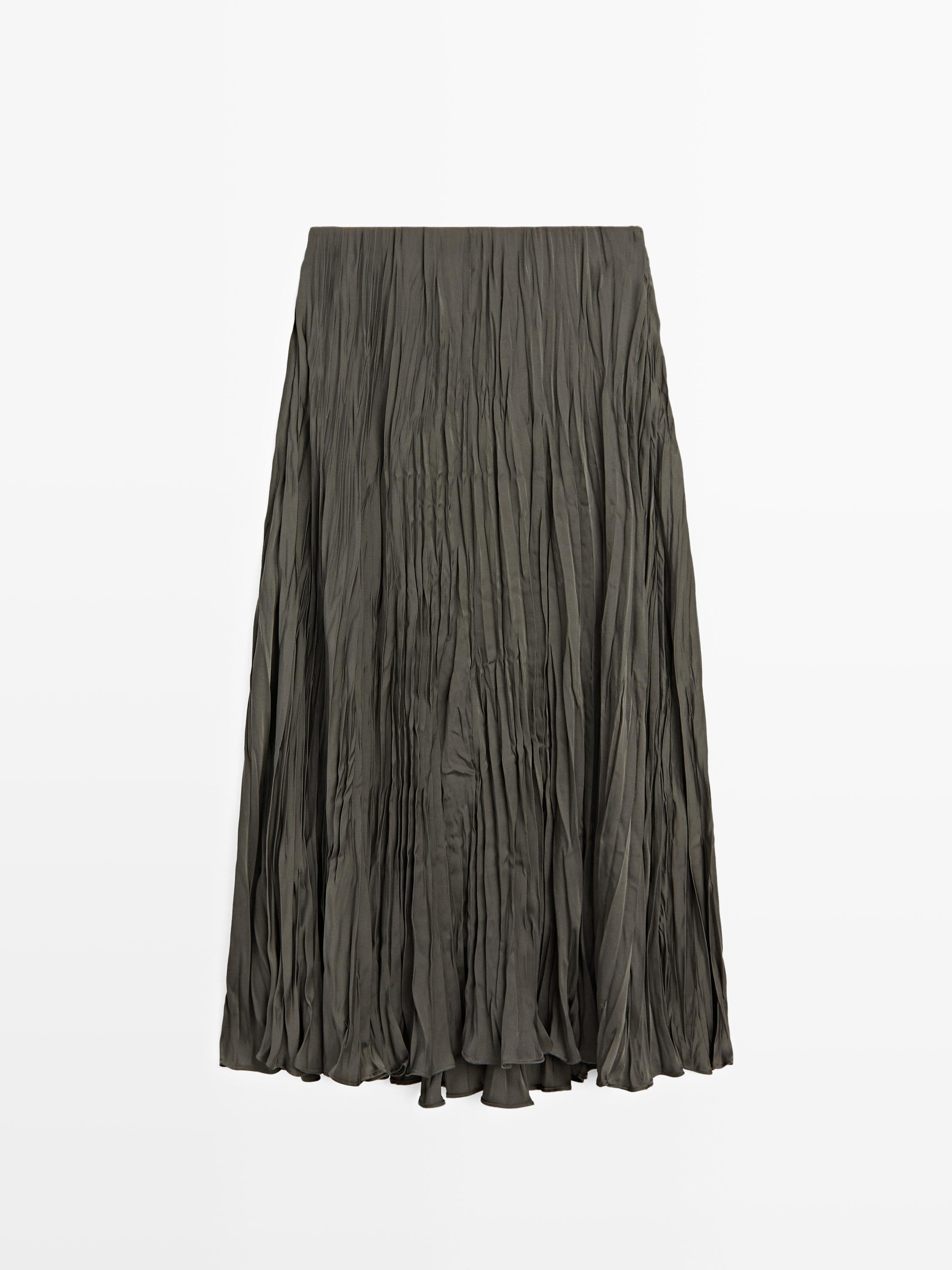 Long flowing pleated skirt