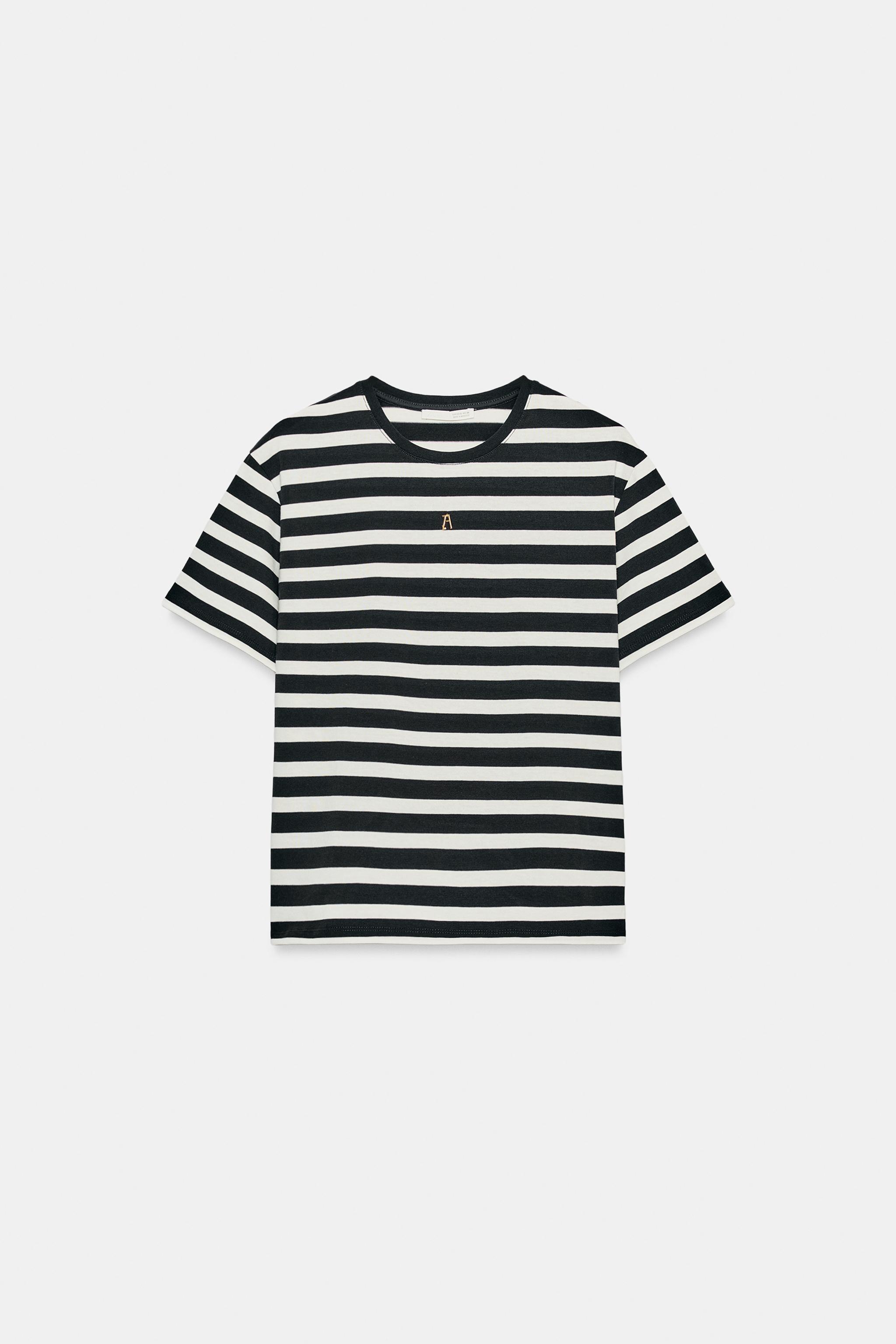 ZA LOGOLU ÇİZGİLİ T-SHIRT - Görsel 4