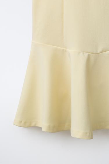 ROBE JUPE ÉVASÉE - Jaune pastel de Zara - Image 3
