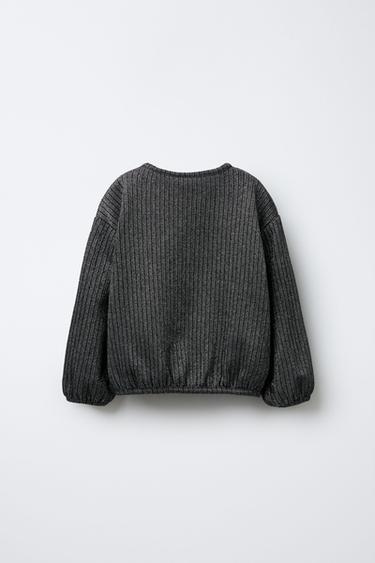 HAUT CANNELÉ BRILLANT - Noir de Zara - Image 1