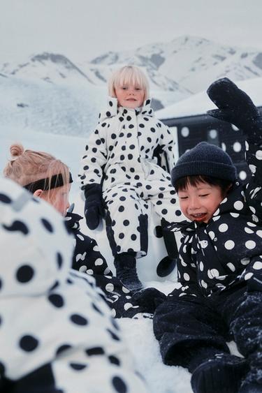 KOMINOSHE SKI WATER RESISTANT DHE WINDPROOF ME PIKA - Ngjyrë natyrale nga Zara