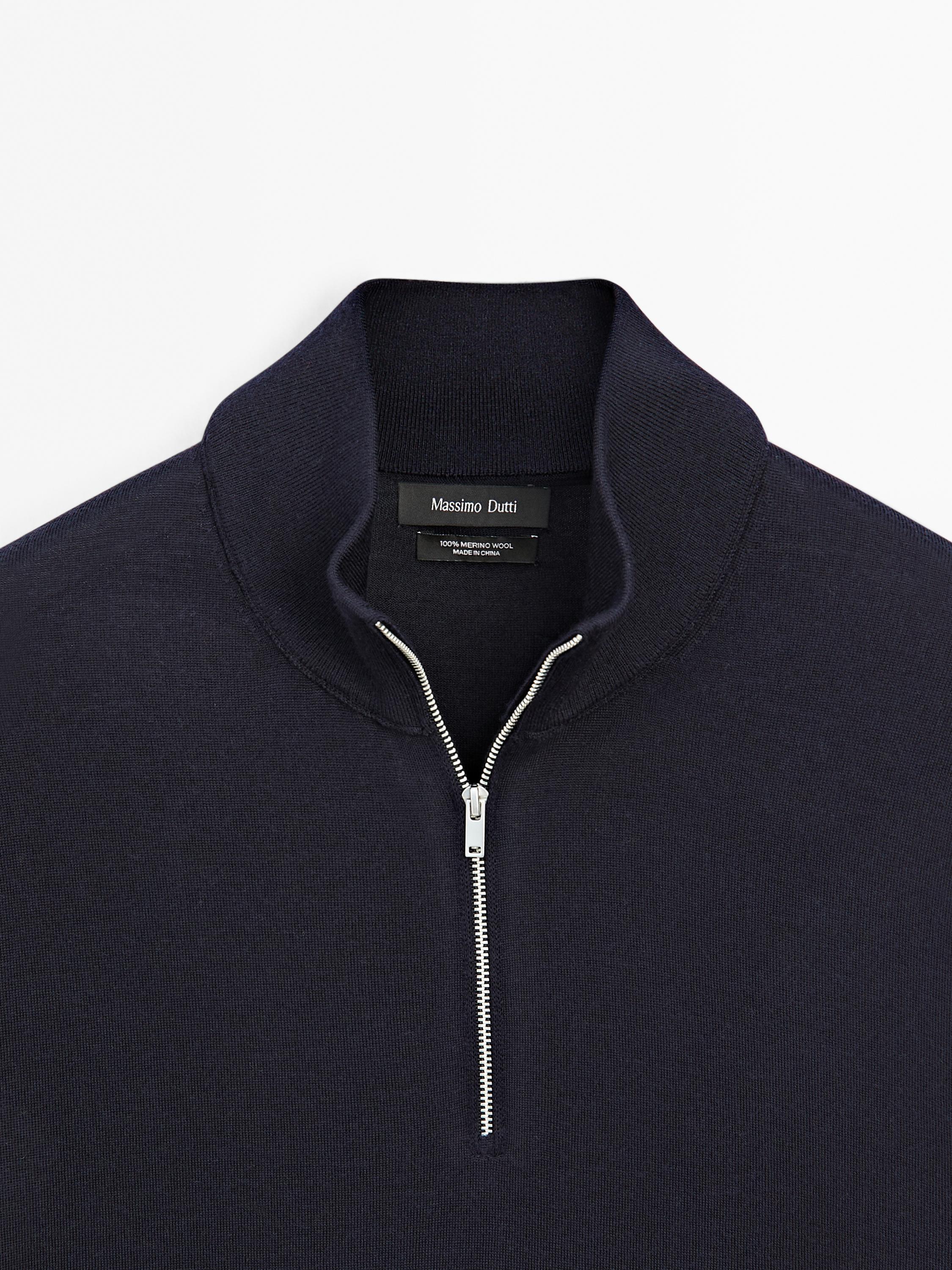 Pull en maille à col zippé