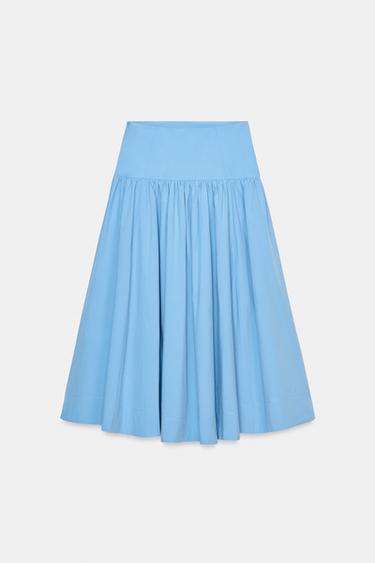 VOLUMINOUS MIDI SKIRT - Bluish by Zara - Image 5