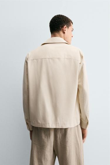 FILIPE JARDIM X ZARA CONTRAST PATCH OVERSHIRT - Oyster-white by Zara
